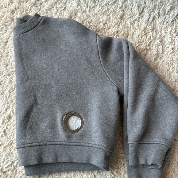 T By Alexander Wang Cropped Sweatshirt - Picture 1 of 4